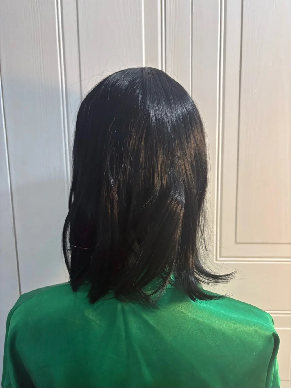 Lady Girl Black Bob Wig w/ Bangs Women's Short Straight Cosplay Party
